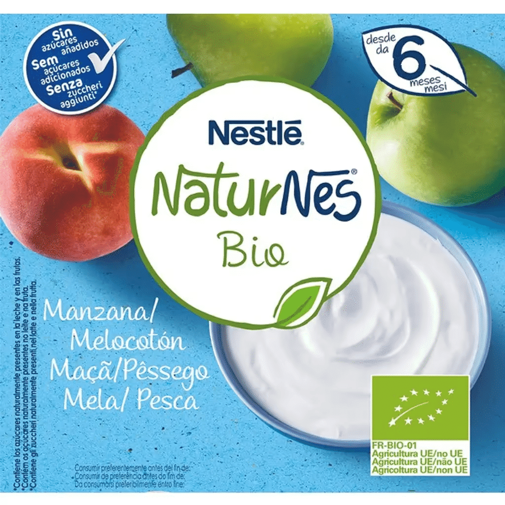Alimento Lácteo Maçã e Pêssego Naturnes Bio - NESTLÉ