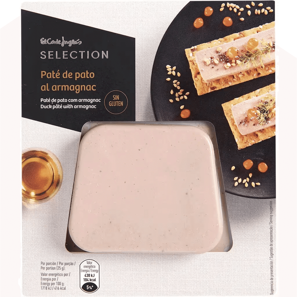 Mousse de Pato com Armagnac sem Glúten embalagem 90 g - EL CORTE INGLÉS SELECTION