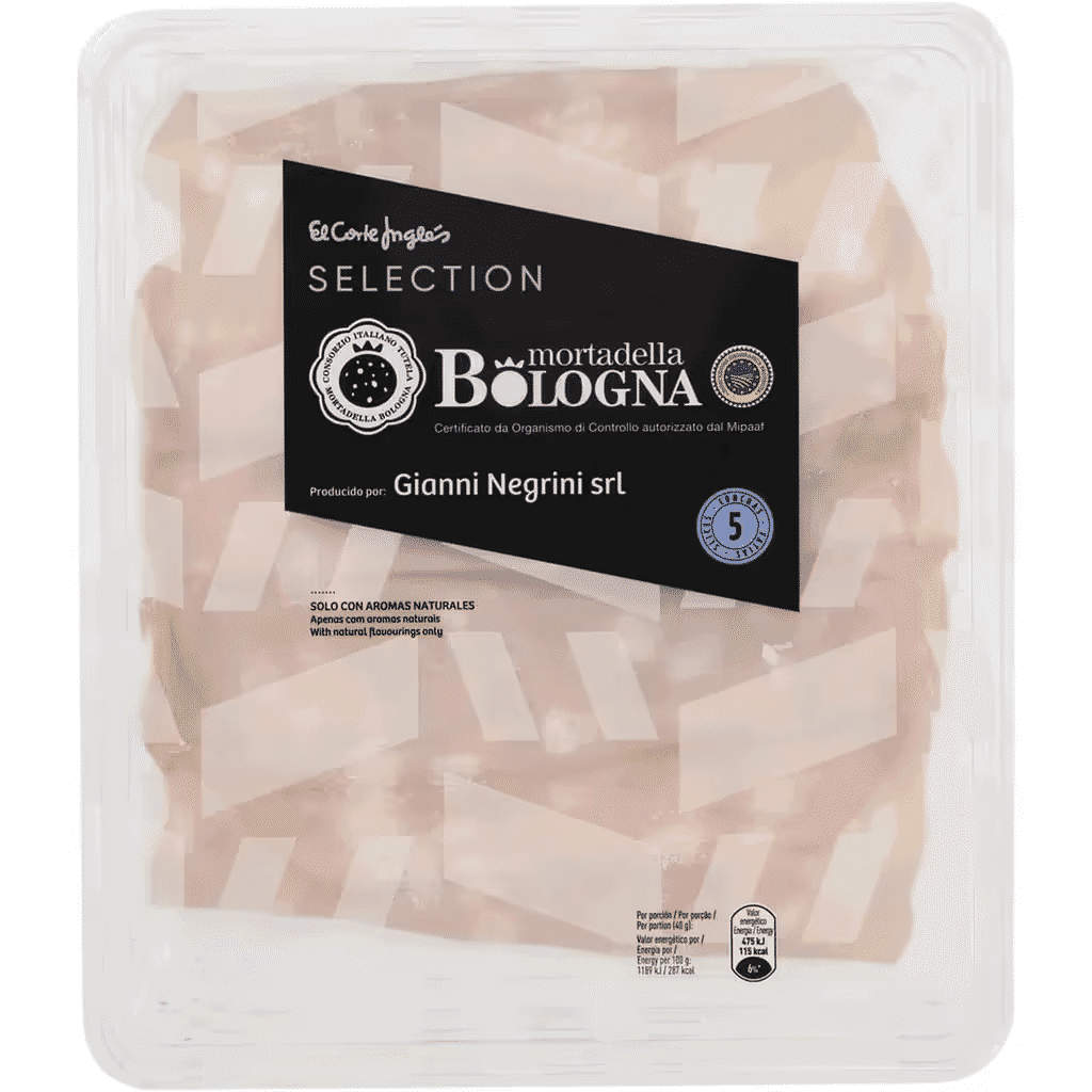Mortadela Bologna Igp em Fatias embalagem 120 g - EL CORTE INGLÉS SELECTION