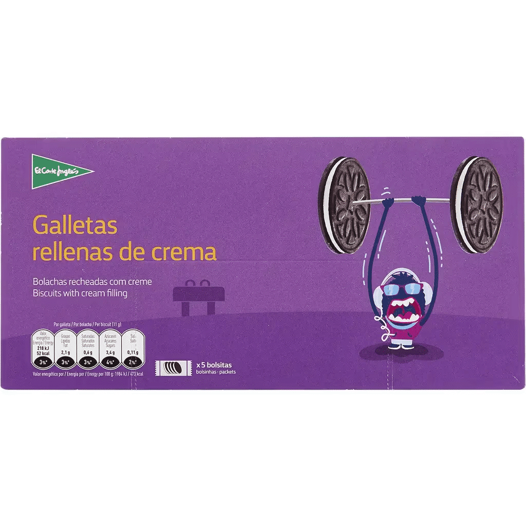 Bolachas Recheadas com Creme embalagem 220 g - ALIADA