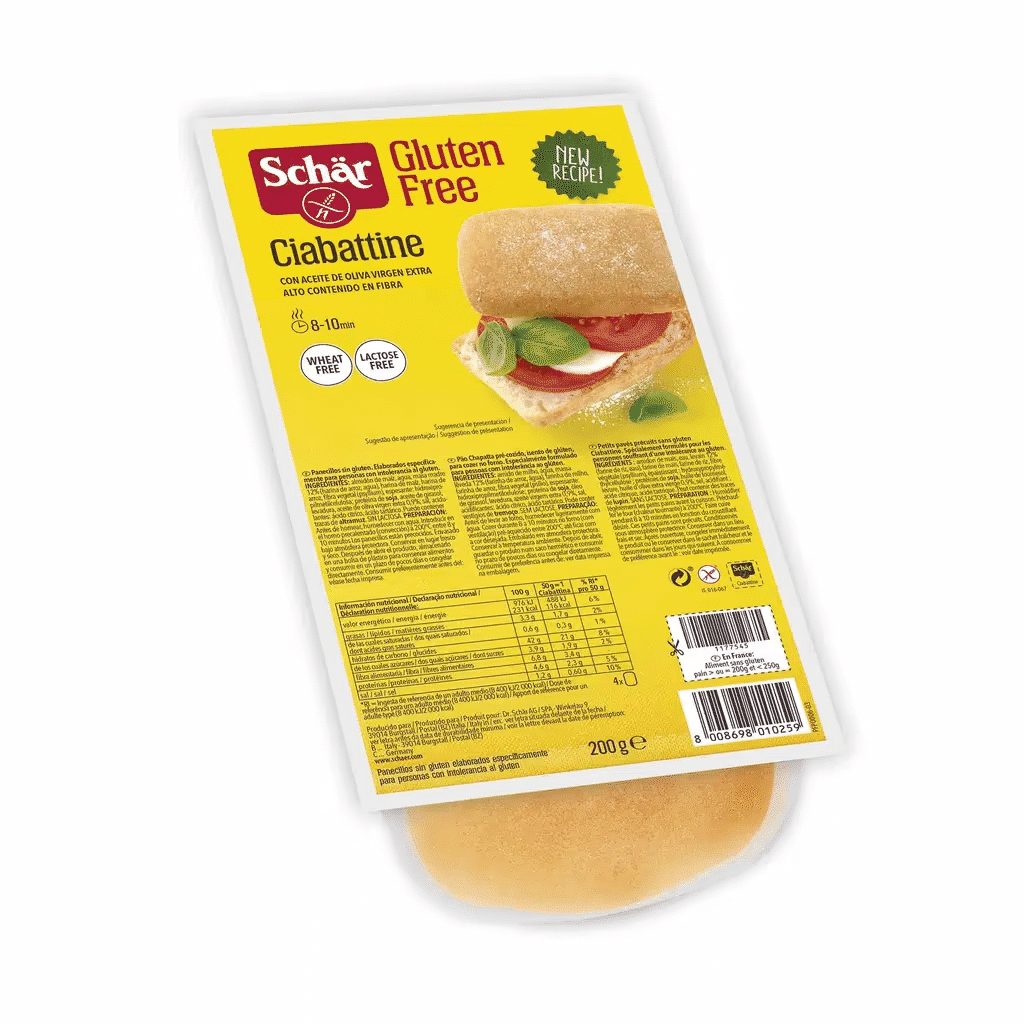 Pão Ciabattine sem Glúten Schär - SCHAR