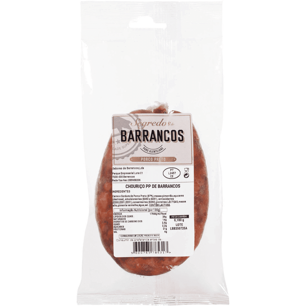 Chouriço de Porco Preto de Barrancos - SEGREDOS DE BARRANCOS