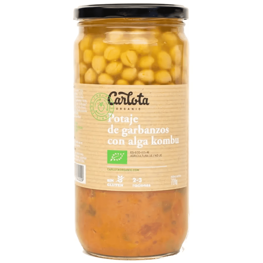 Estufado de Grão com Alga Kombu frasco 720 g - CARLOTA ORGANIC