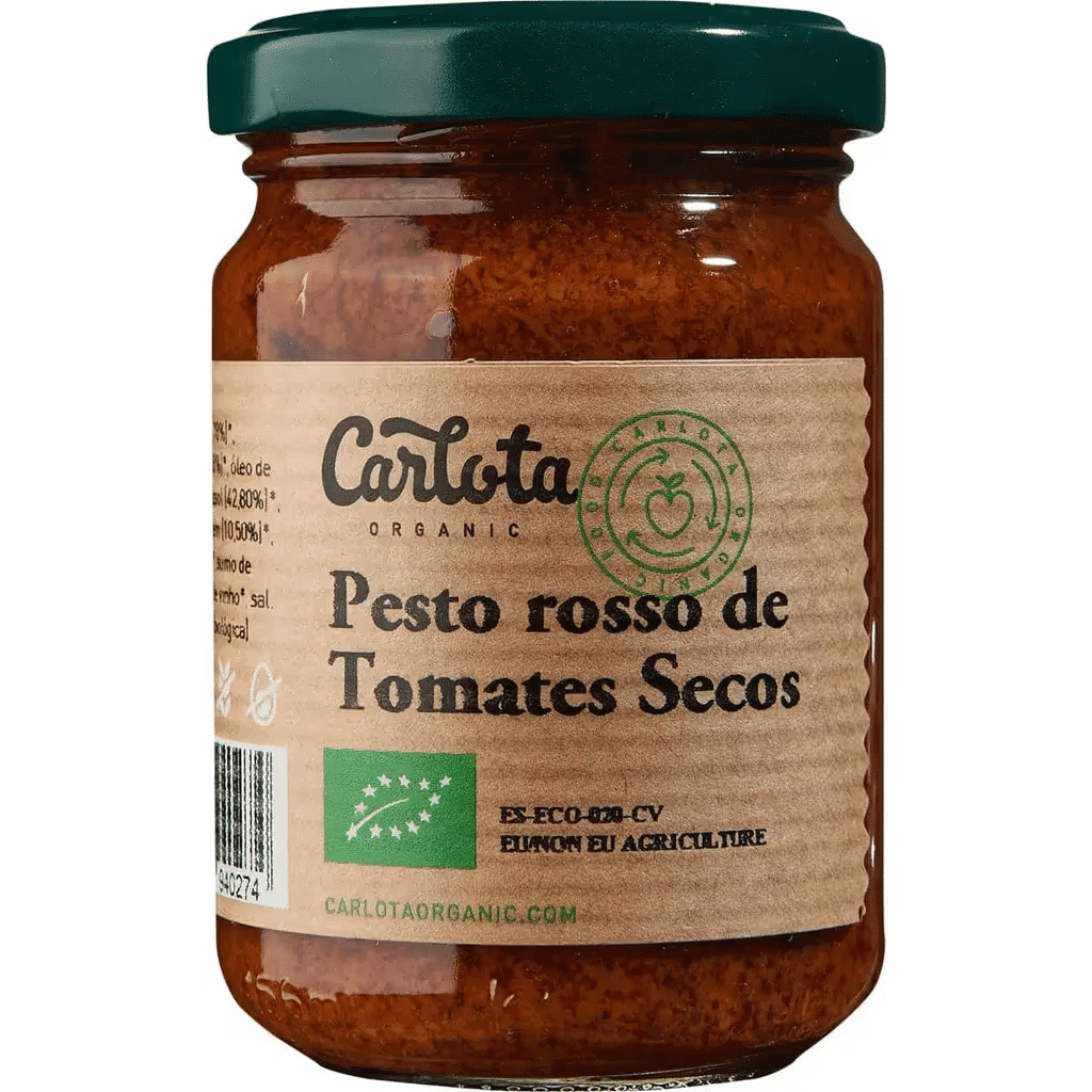 Pesto Tomate Secos Bio frasco 140 g - CARLOTA ORGANIC