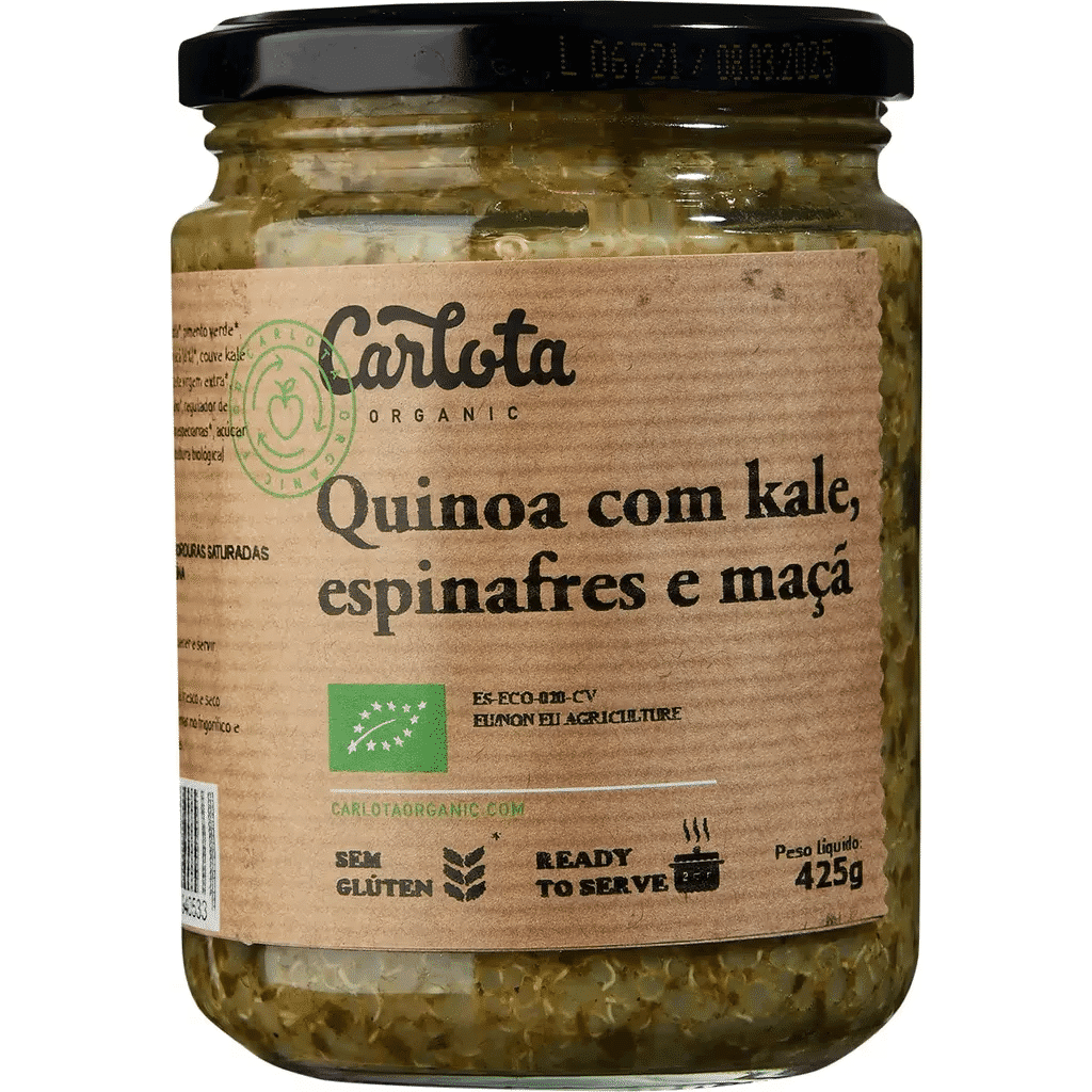 Quinoa Ckale, Espinafres e Maçã frasco 425 g - CARLOTA ORGANIC