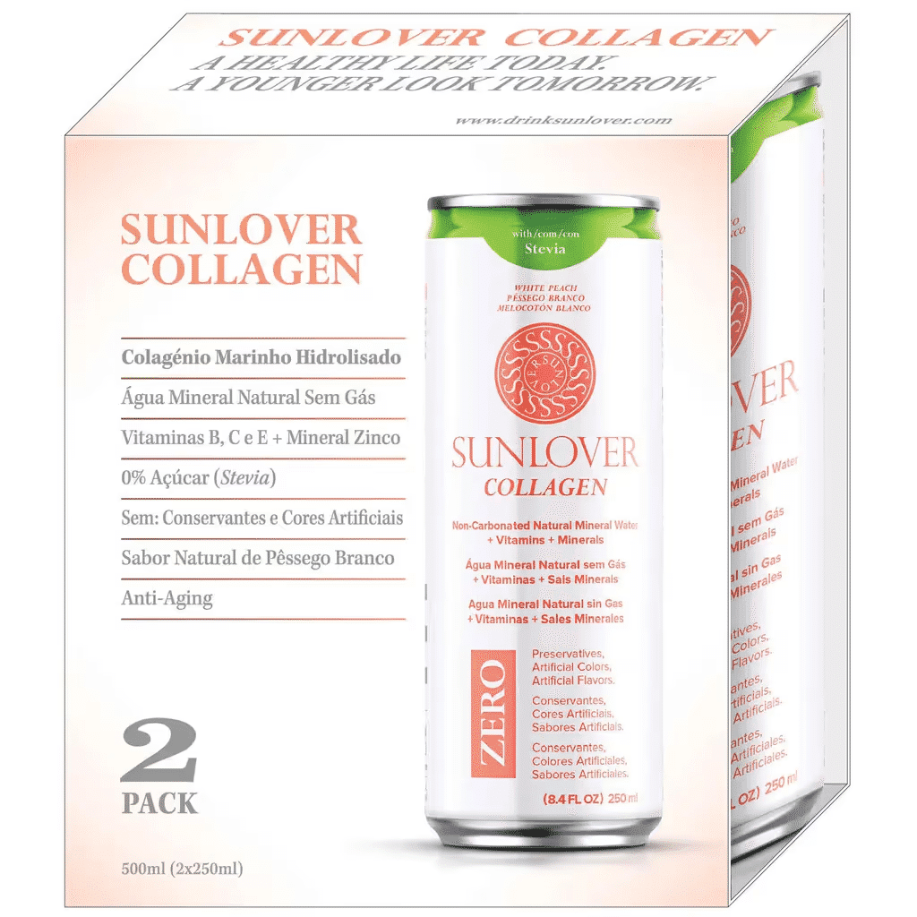 Água Vitaminada Funcional Pêssego Branco - SUNLOVER