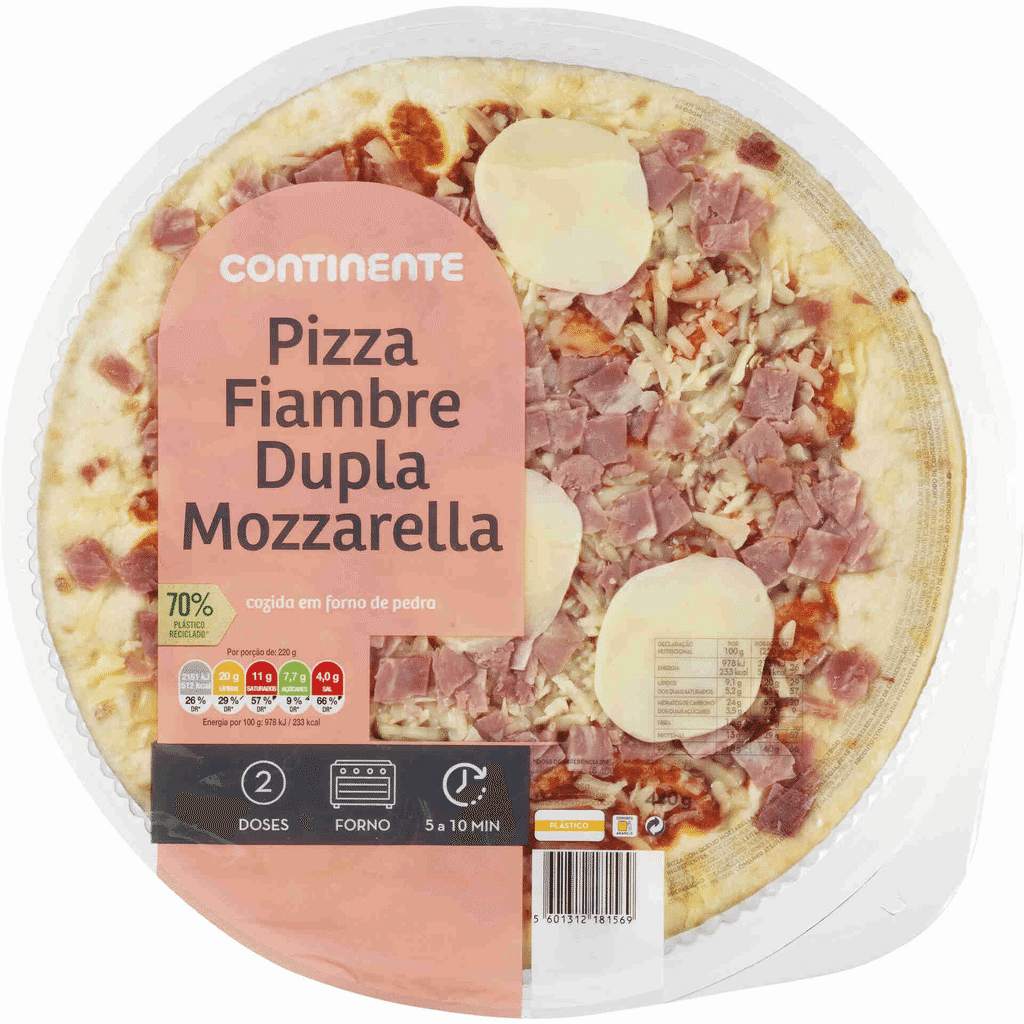 Pizza Fresca de Fiambre e Dupla Mozzarella - CONTINENTE