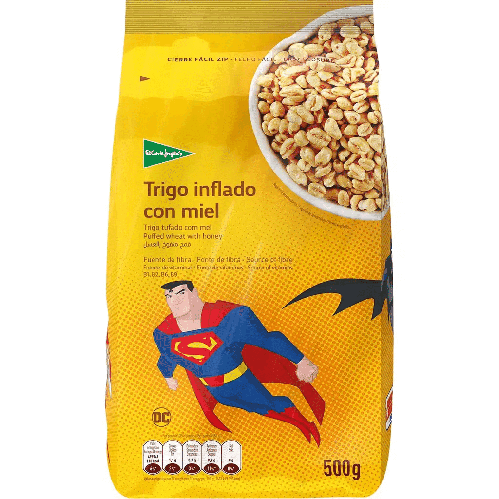 Cereais Bolas de Milho com Mel embalagem 500 g - EL CORTE INGLÉS
