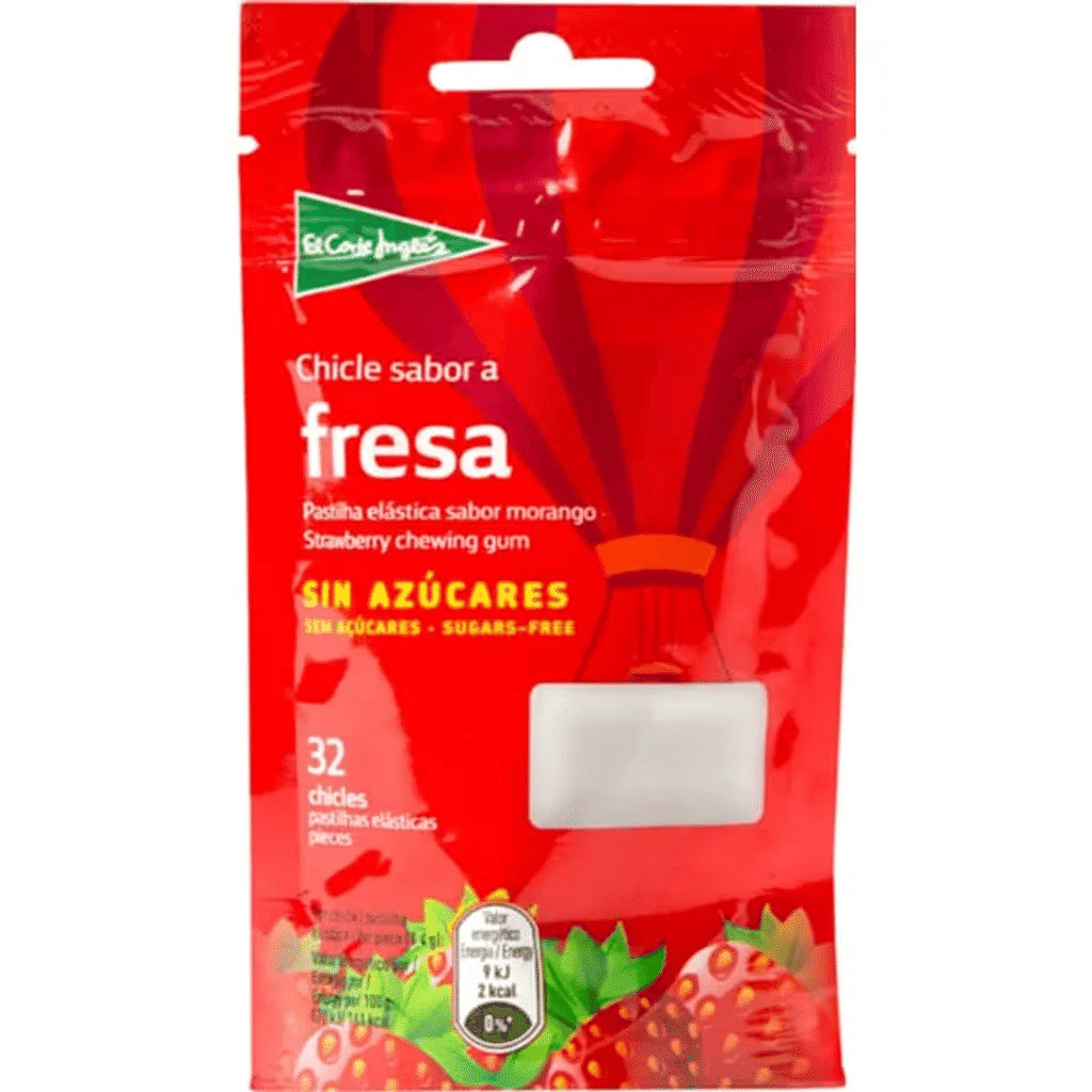 Pastilhas de Morango sem Açúcar embalagem 45 g - EL CORTE INGLÉS