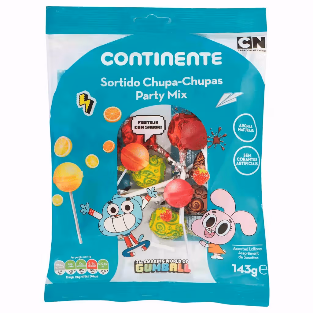 Chupa-chupas Party Mix Sortido - CONTINENTE INFANTIL