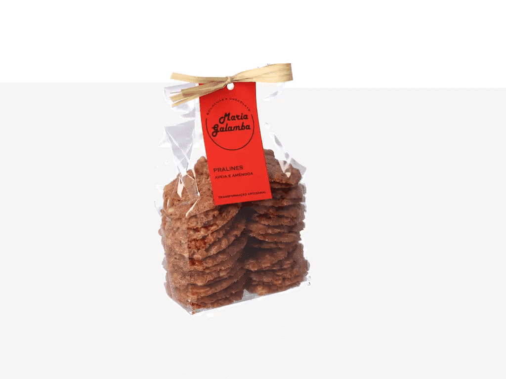 Bolachas Pralines Aveia E Amêndoa Artesanais A 200g - MARIA GALAMB