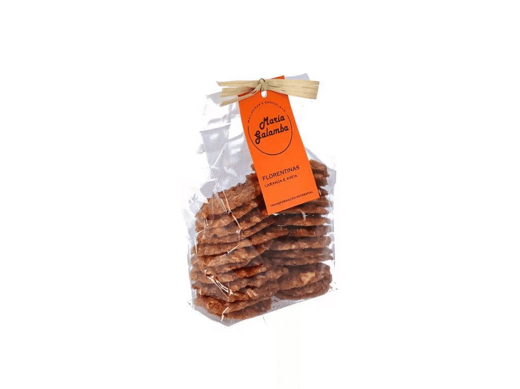 Bolachas Florentinas Laranja E Aveia Artesanais A 200g - MARIA GALAMB