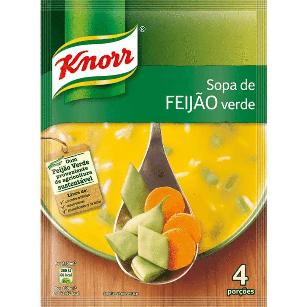 Sopa de Feijão Verde 4 porções embalagem 81 g - KNORR