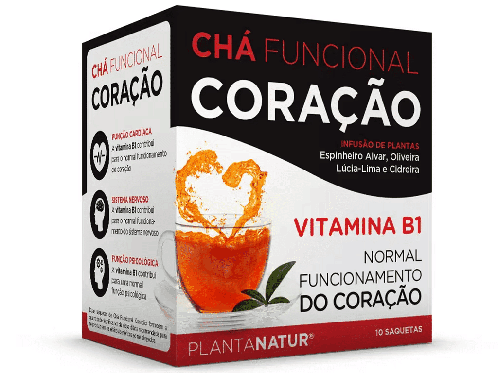 Chá Enriquecido Coração 10 Saquetas - PLANTANATUR