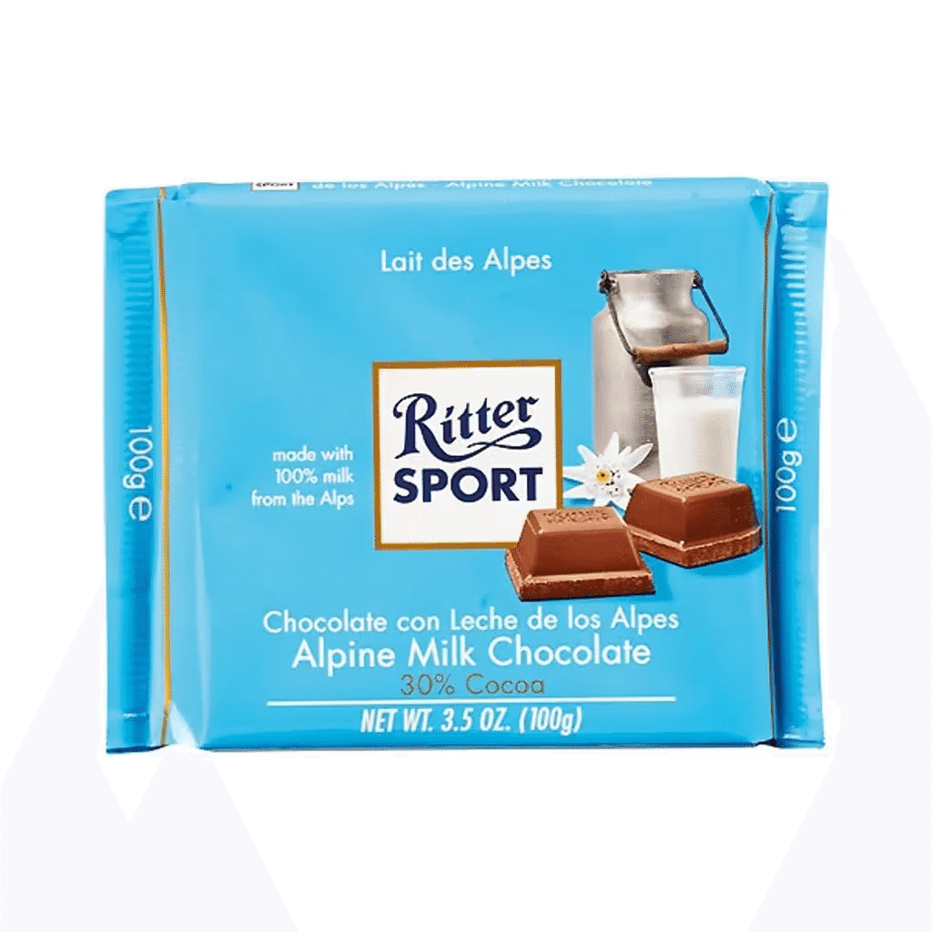 Chocolate de Leite Extra Fino embalagem 100 g - RITTER SPORT