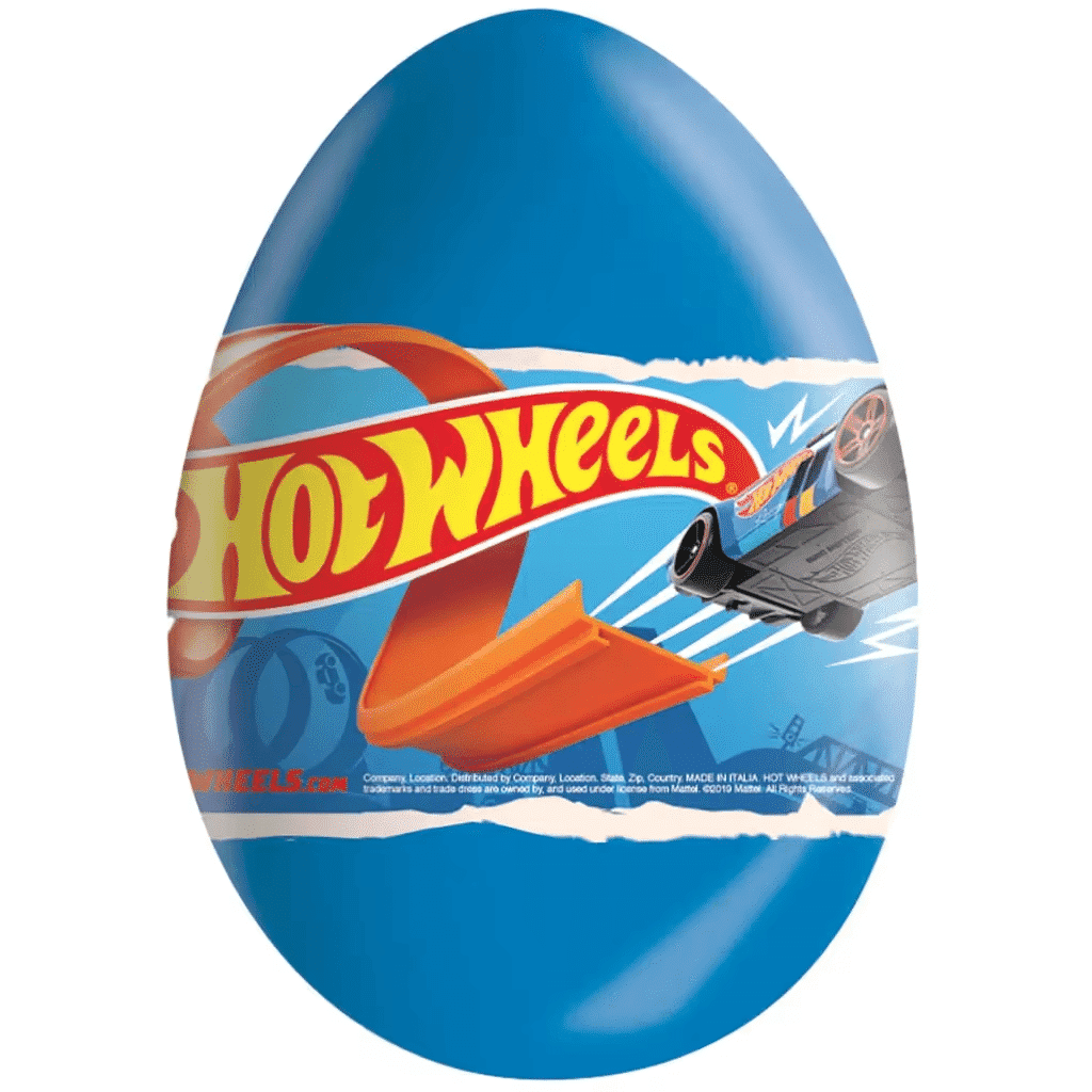 Ovo de Chocolate de Leite Hotwheels Sortido embalagem 20 g - ZAINI