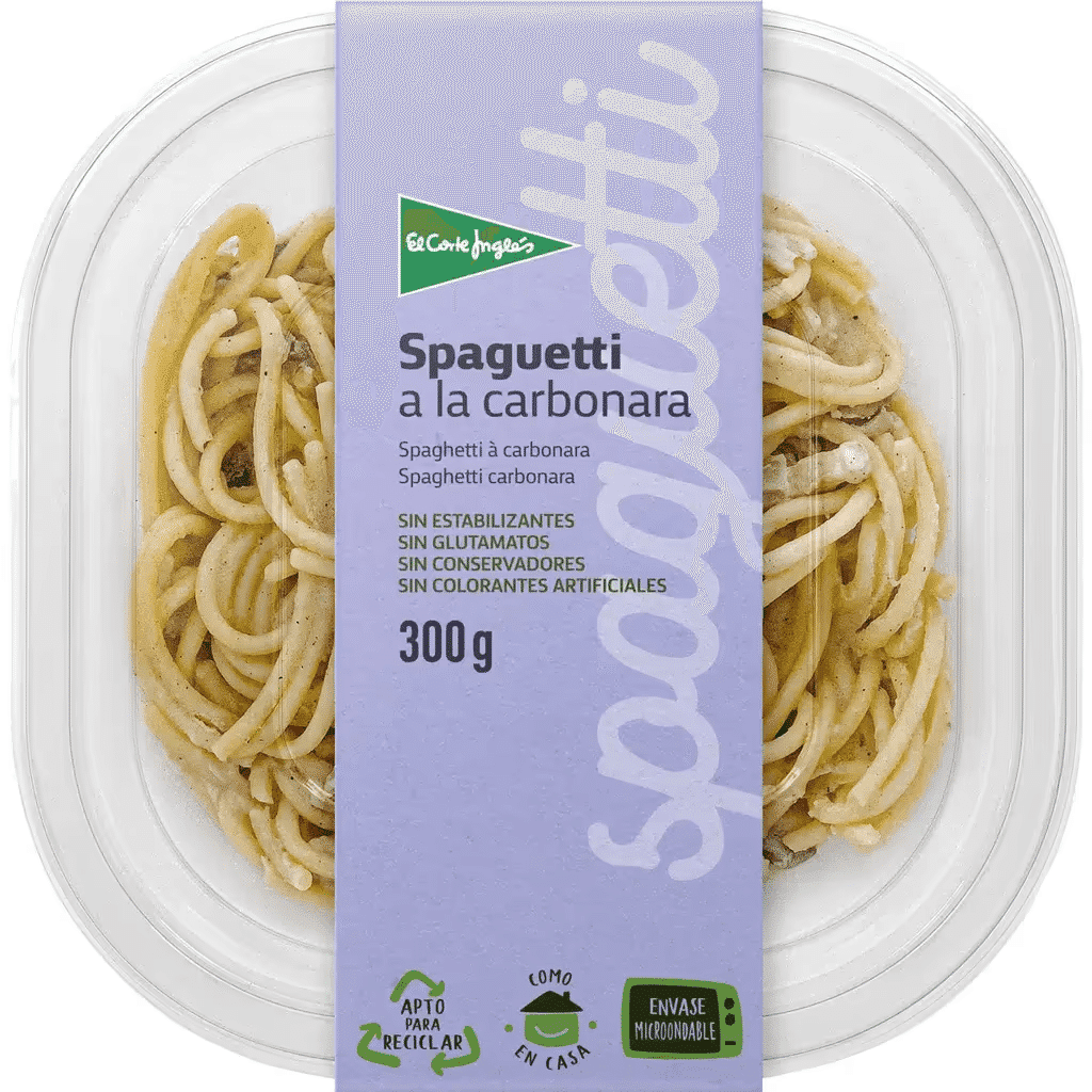 Esparguete á Carbonara embalagem 300 g - EL CORTE INGLÉS