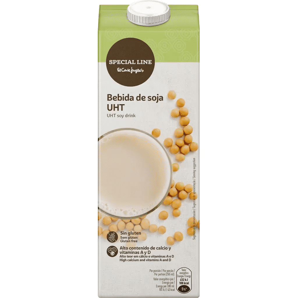 Bebida de Soja com Cálcio embalagem 1 L - SPECIAL LINE EL CORTE INGLÉS