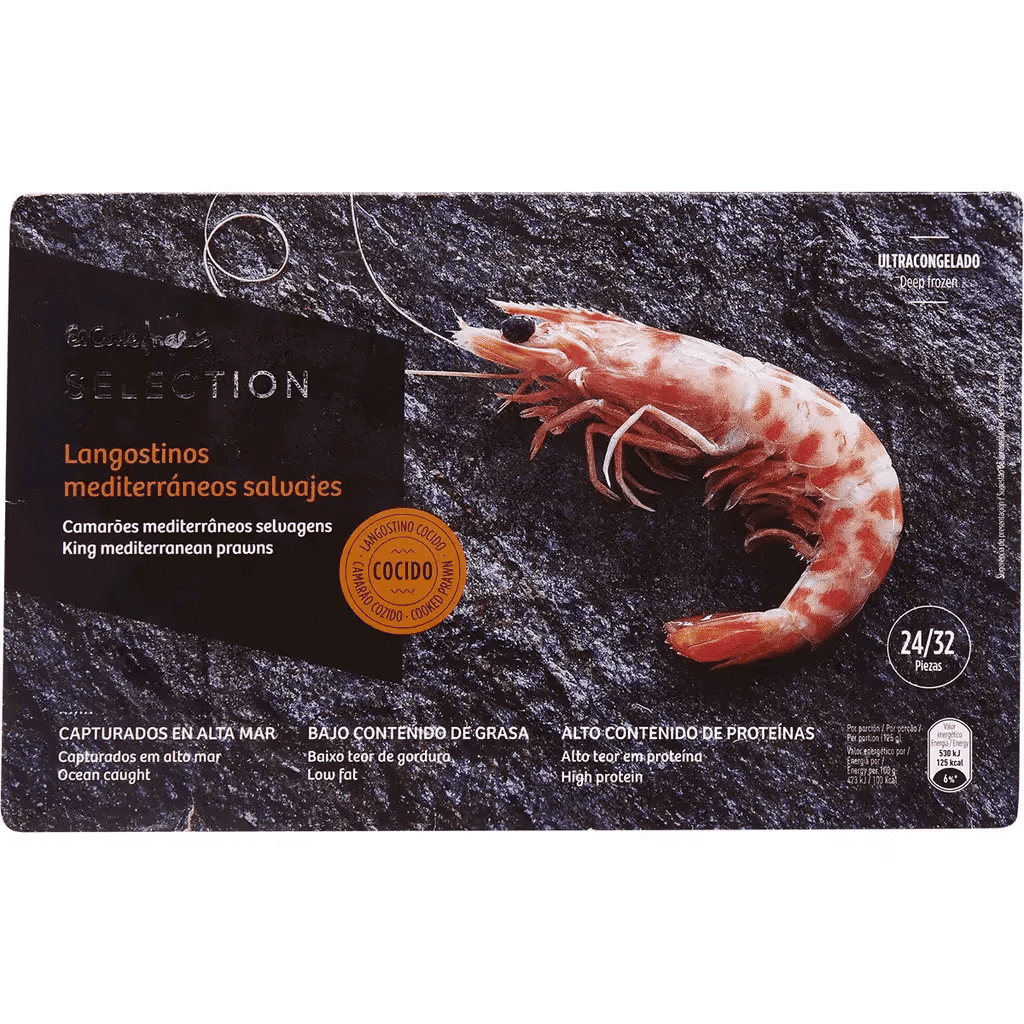 Camarão Cozido Mediterrâneo 24-32 Peças 800 g - EL CORTE INGLÉS SELECTION