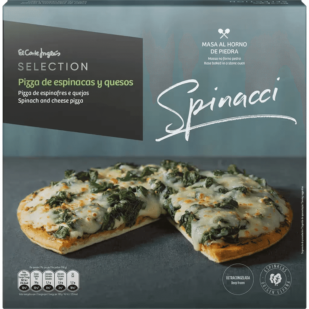 Pizza de Espinafres e Queijo embalagem 415 g - EL CORTE INGLÉS SELECTION