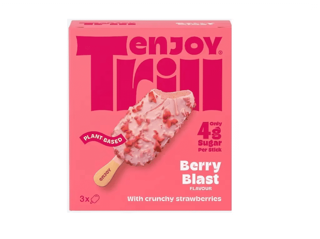 Gelado Morango Vegan 4g Açucar 3x100ml - ENJOY TRILL