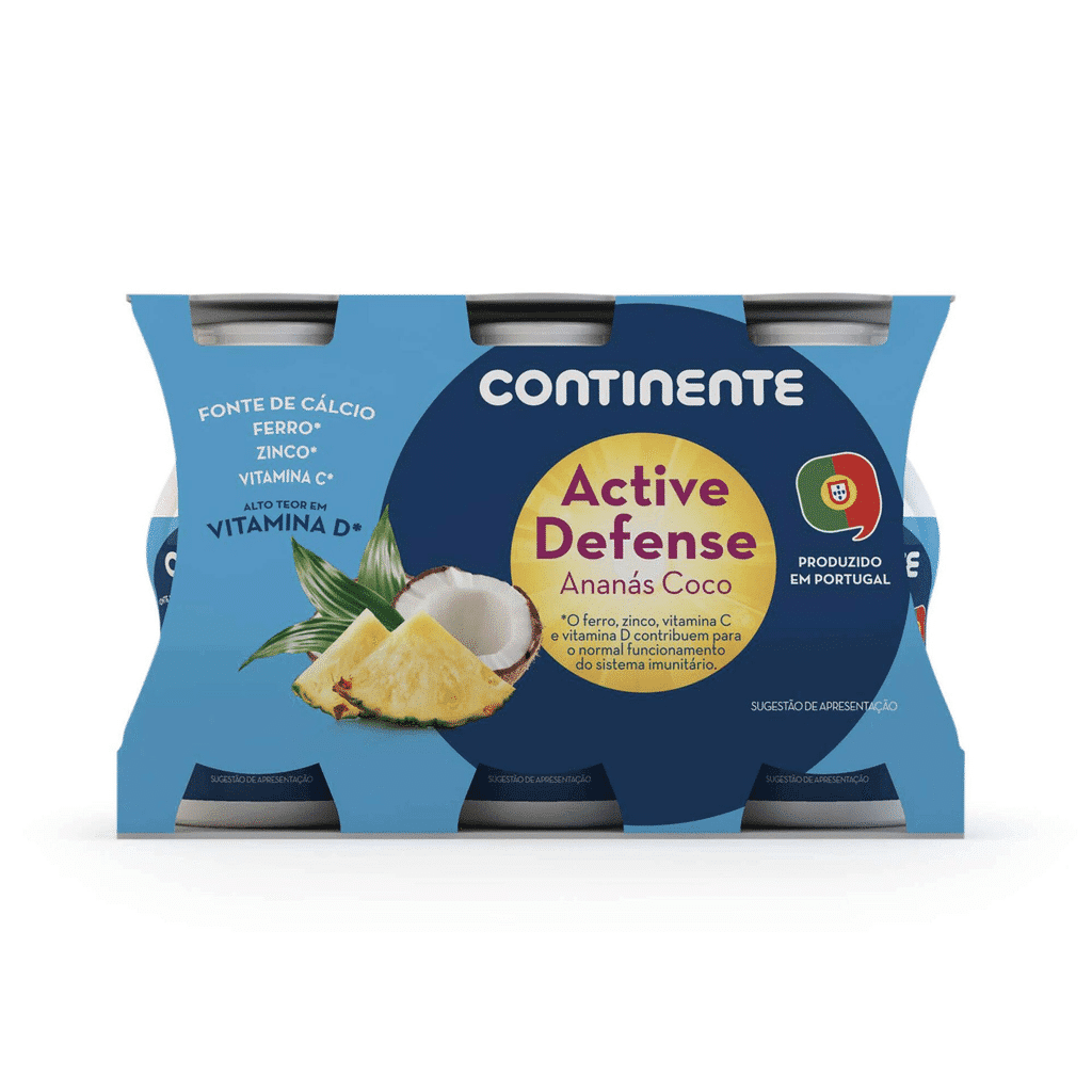 Iogurte Líquido Active Defense Ananás e Coco - CONTINENTE