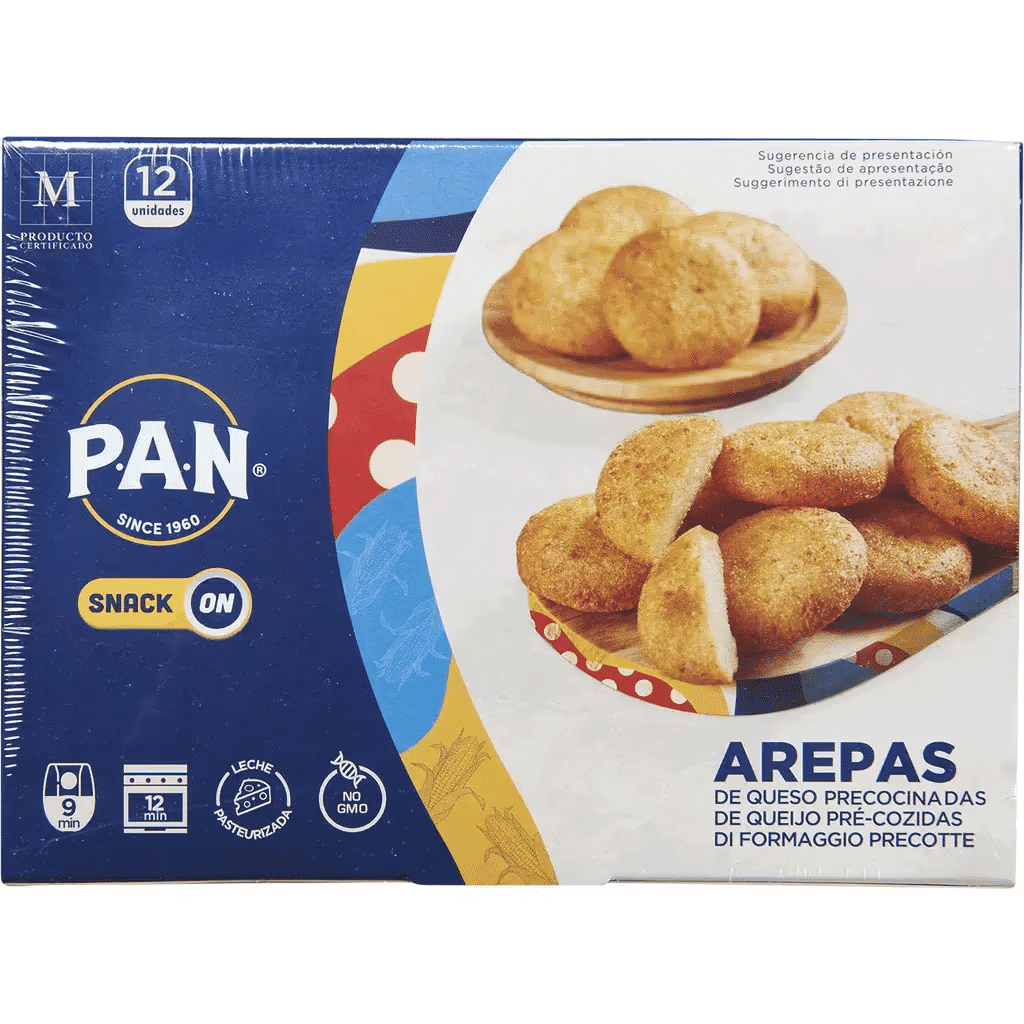 Arepas de Queijo Pré-cozido embalagem 540 g - PAN
