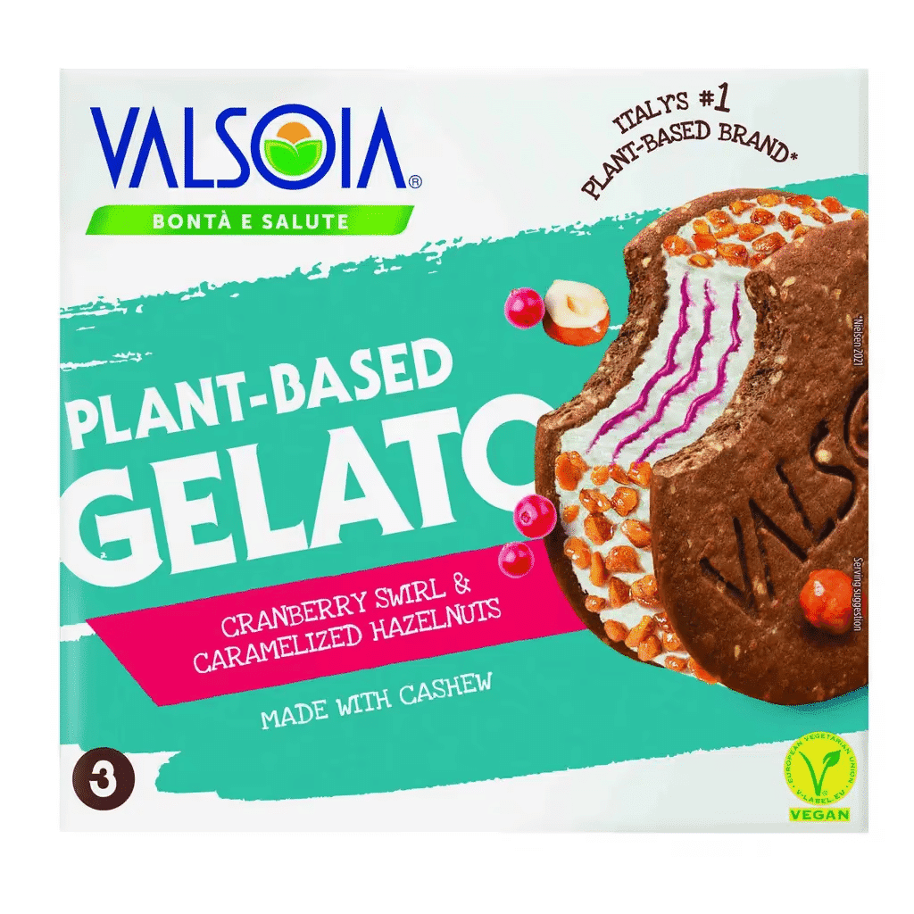 Gelado Cookie Arandos e Avelãs Vegan - VALSOIA