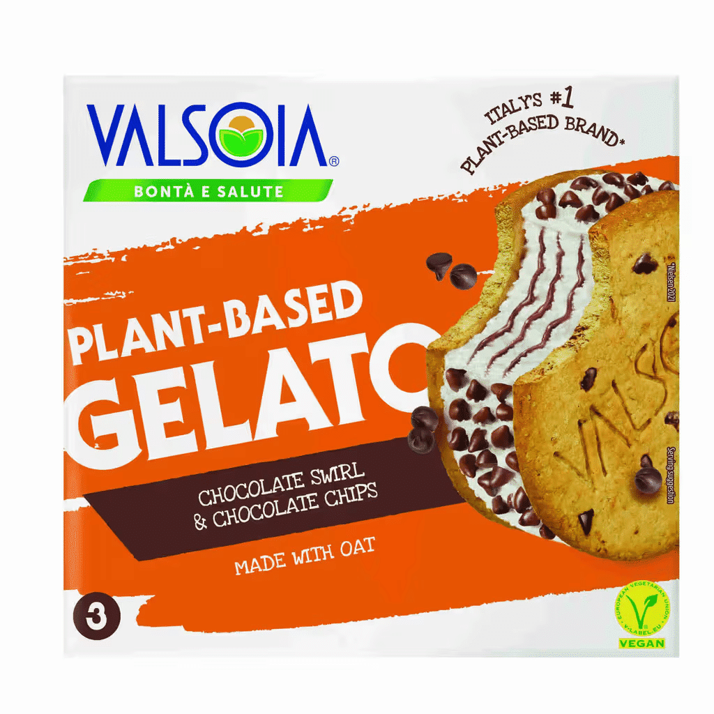 Gelado Cookie Aveia com Chocolate Vegan - VALSOIA