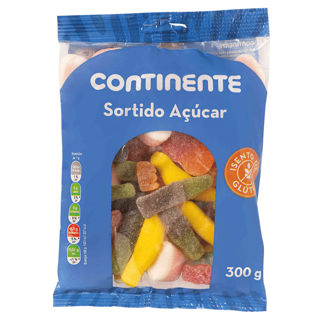 Gomas Sortido Açúcar sem Glúten - CONTINENTE