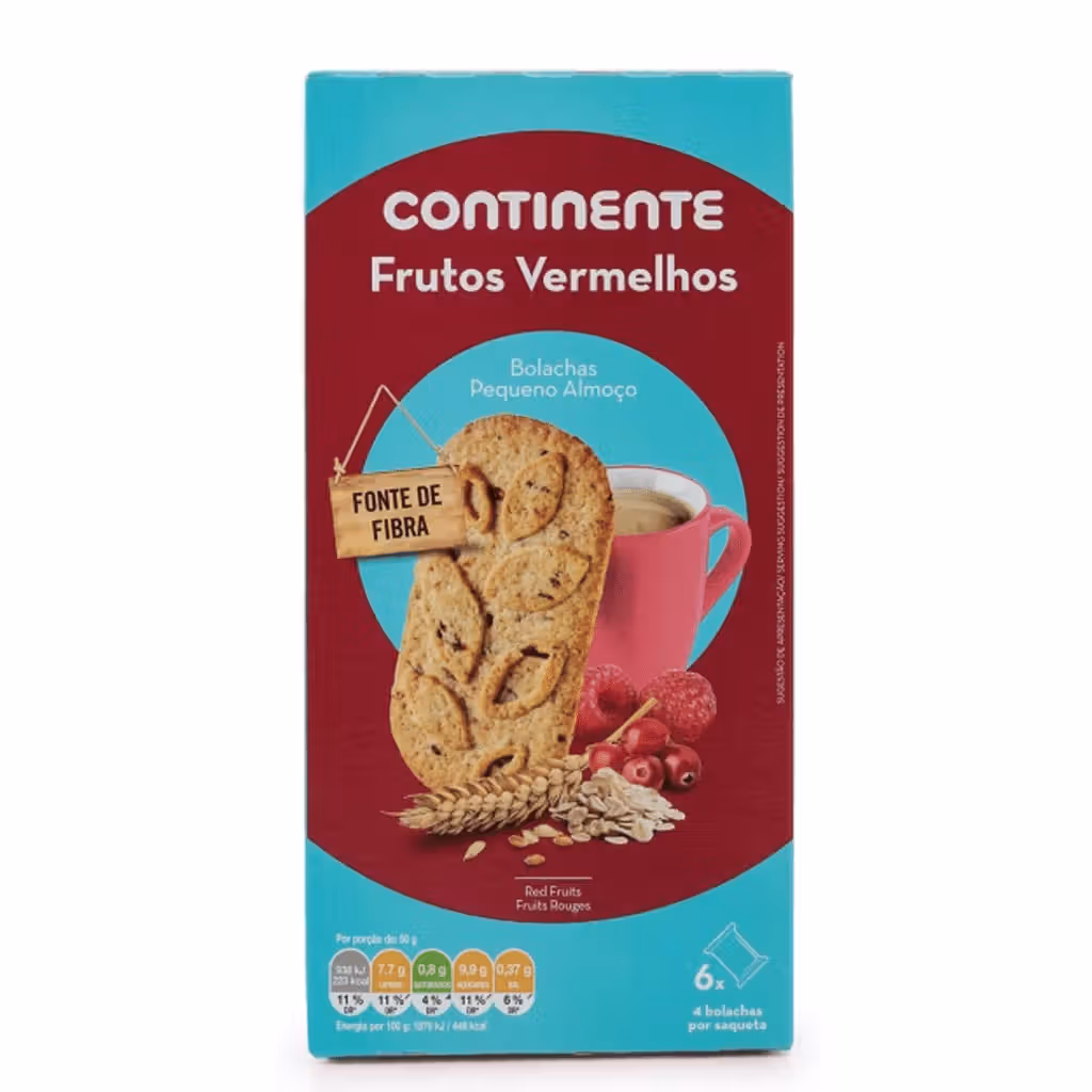 Bolachas Pequeno Almoço Frutos Vermelhos - CONTINENTE