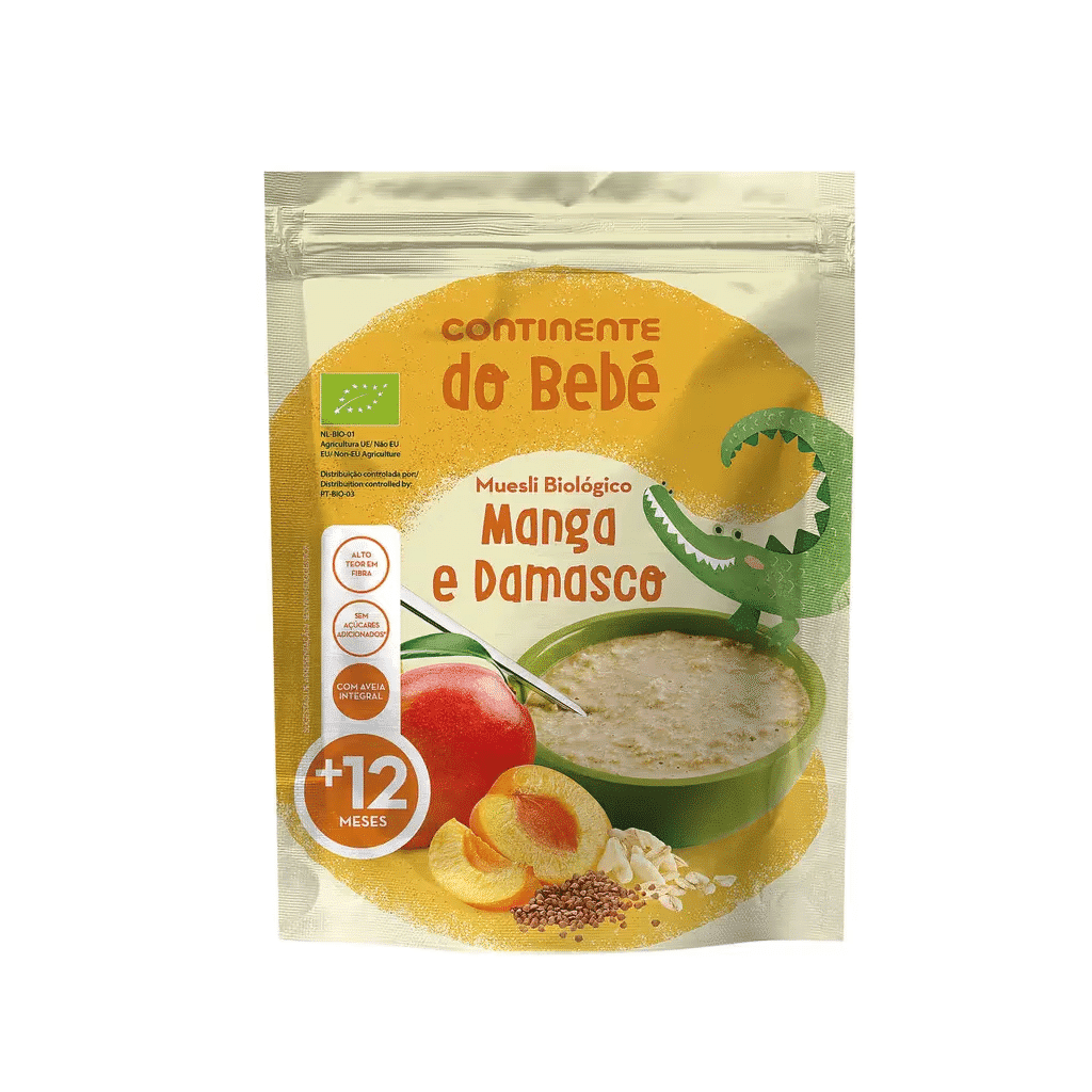 Muesli Manga e Damasco Biológico +12 Meses - CONTINENTE DO BEBÉ