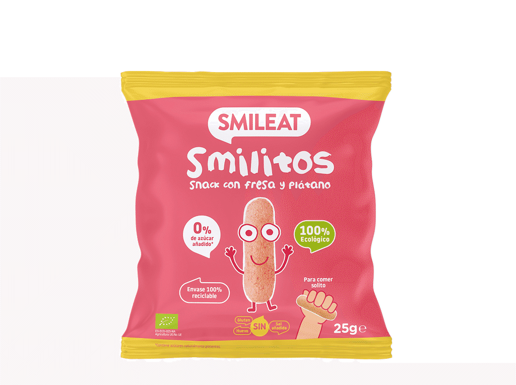 Snacks Bio Banana E Morango 25g - SMILEAT