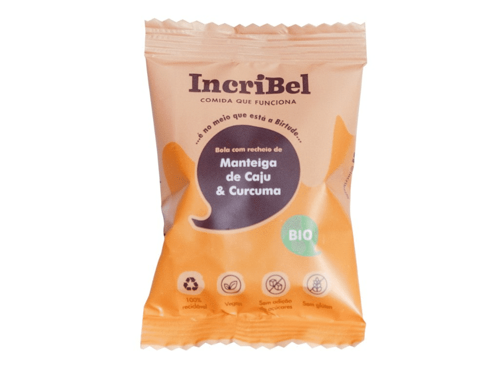 Bola Energética Bio Caju E Curcuma 30 G - INCRÍBEL