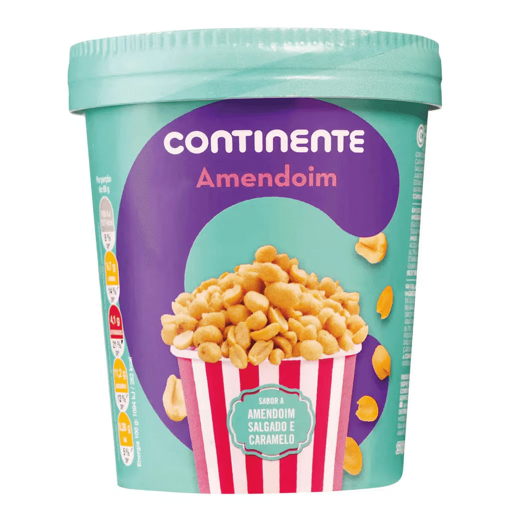 Gelado Caramelo e Amendoim - CONTINENTE