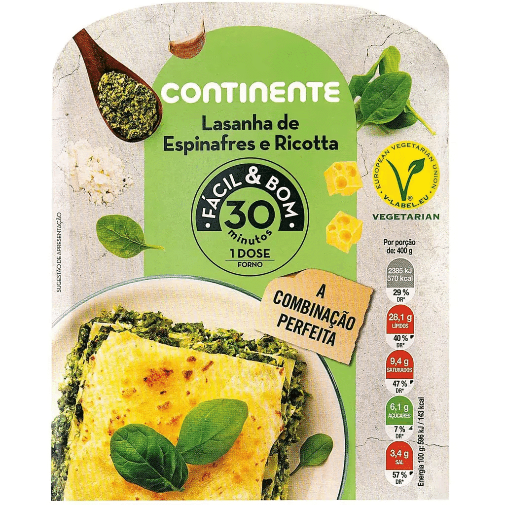Lasanha de Espinafres e Ricotta - CONTINENTE FÁCIL & BOM