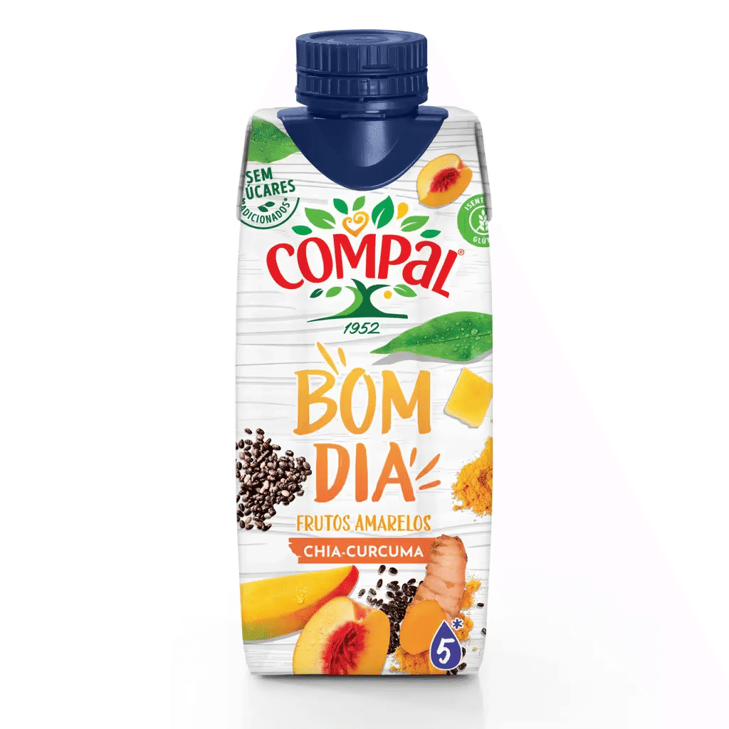Néctar Frutos Amarelos, Chia e Curcuma - COMPAL BOM DIA