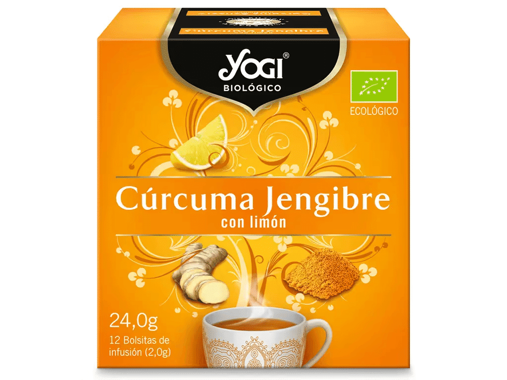 Infusão Curcuma Gengibre Bio 12un - YOGI TEA