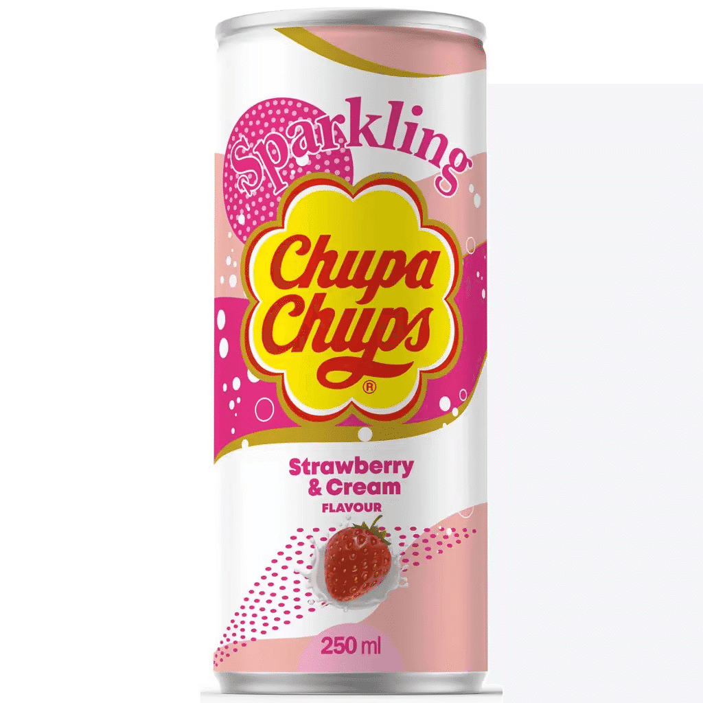 Refrigerante com Gás Morango e Nata - CHUPA CHUPS
