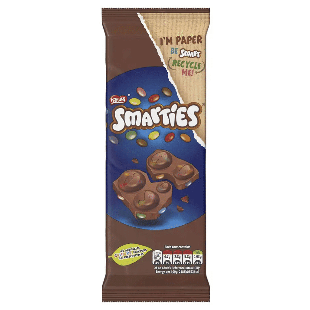 Tablete de Chocolate de Leite - SMARTIES