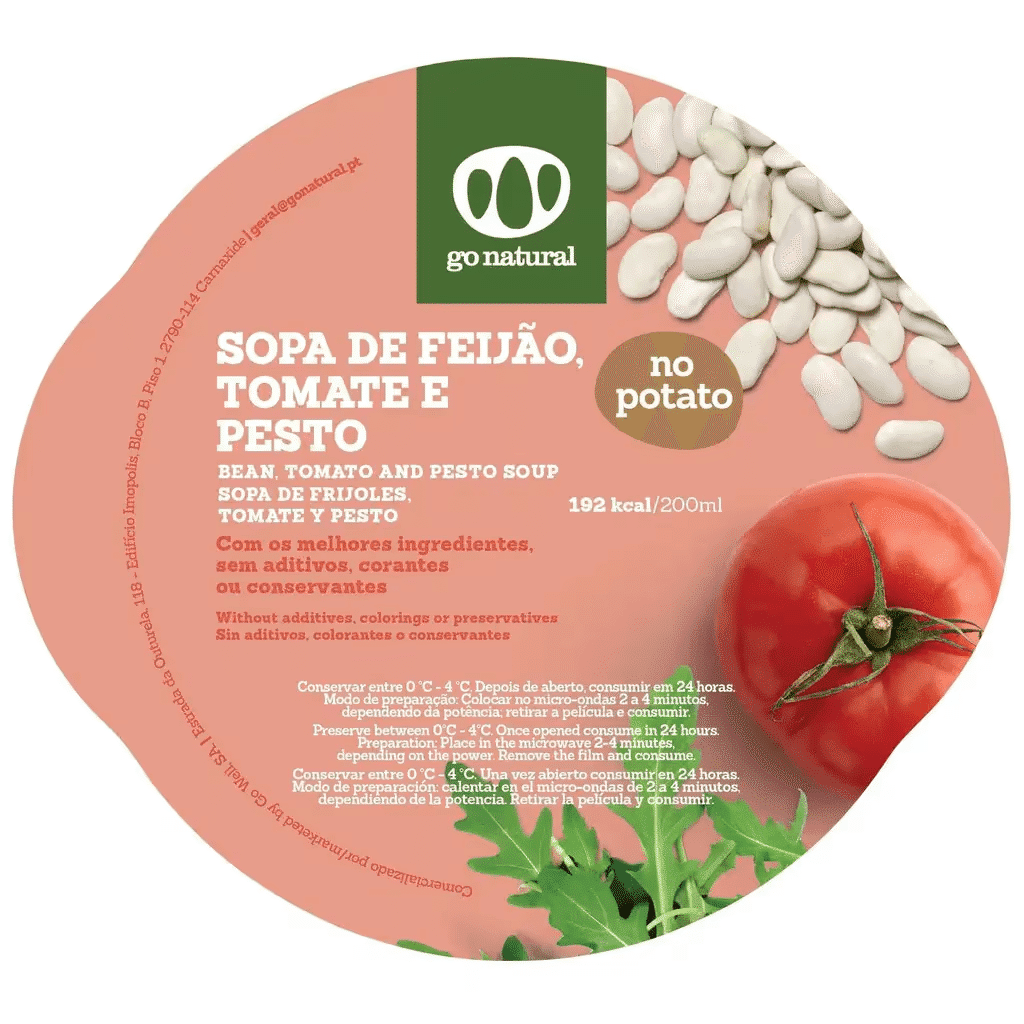 Sopa de Feijão, Tomate e Pesto - GO NATURAL