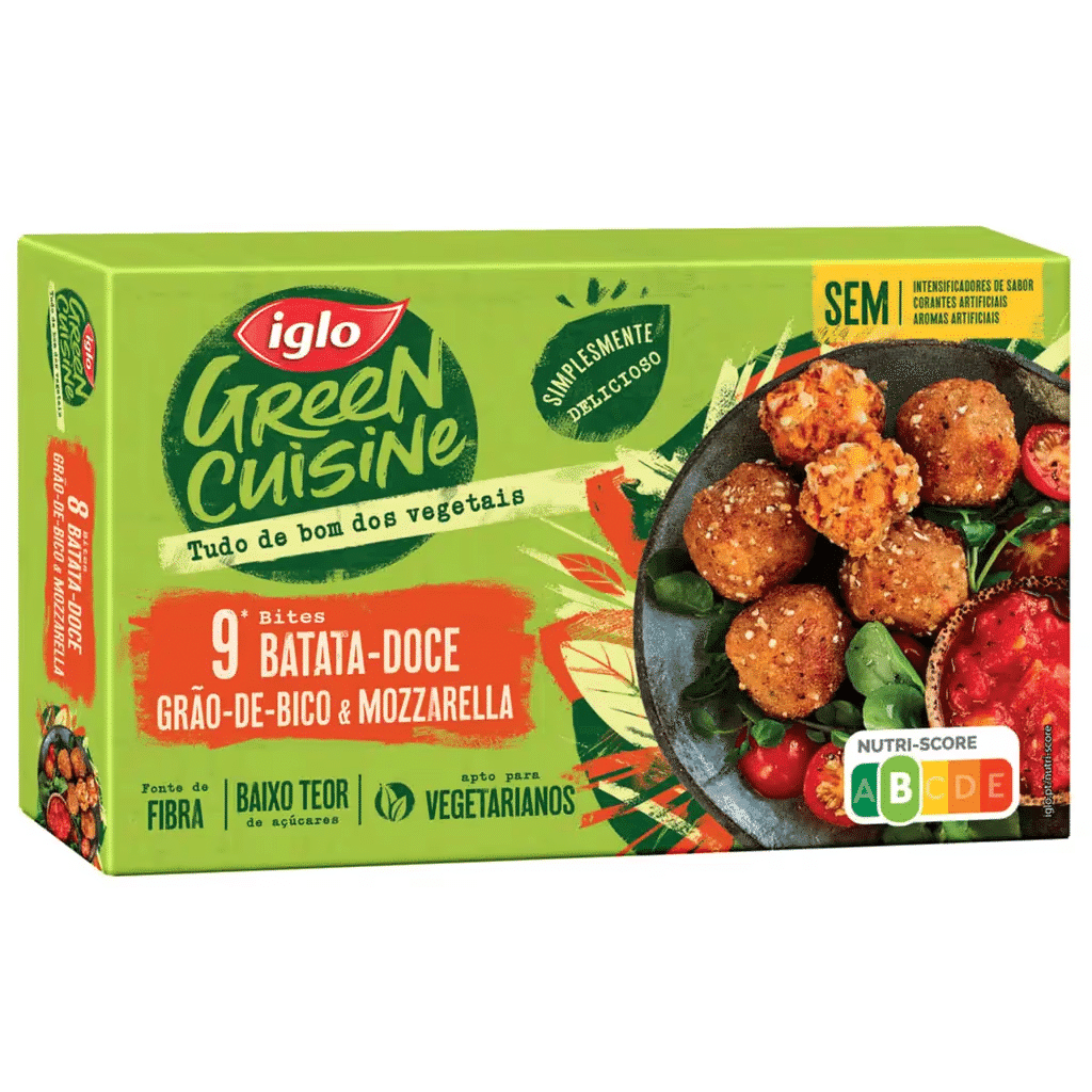 Bites Batata Doce, Grão de Bico e Mozzarella Vegetarianos - IGLO GREEN CUISINE