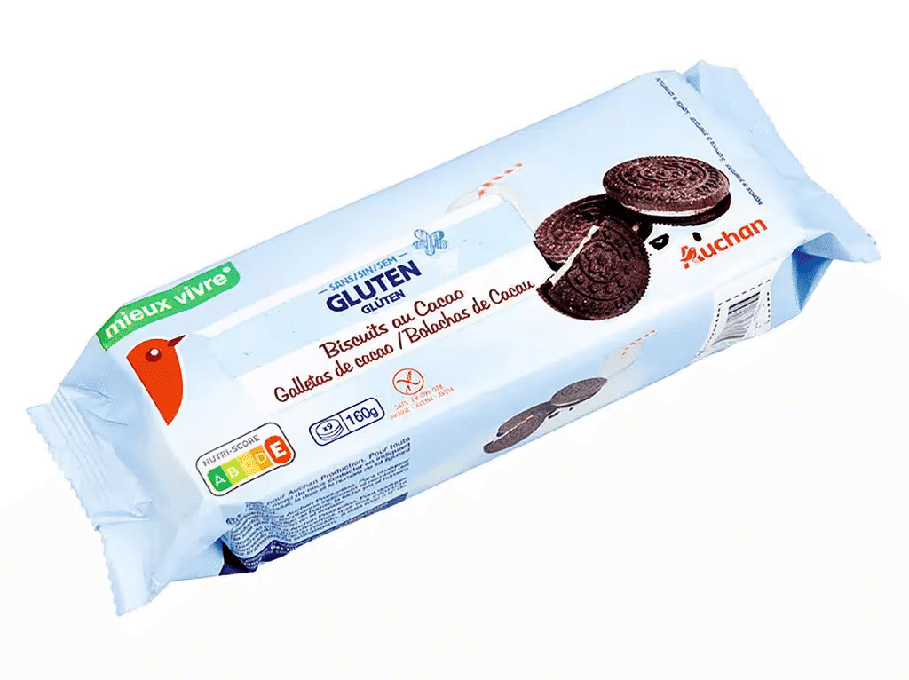 Bolachas Sem Glúten Cacau 160g - AUCHAN