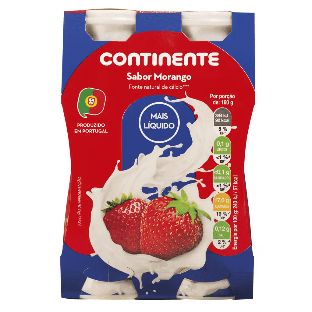 Iogurte Líquido Morango - CONTINENTE