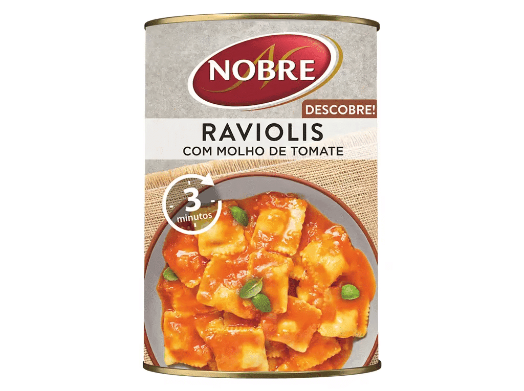 Raviolis Bovino Molho Tomate 420g - NOBRE