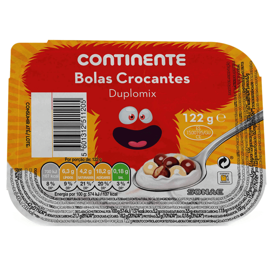 Iogurte Duplomix Bolas Crocantes Infantil - CONTINENTE