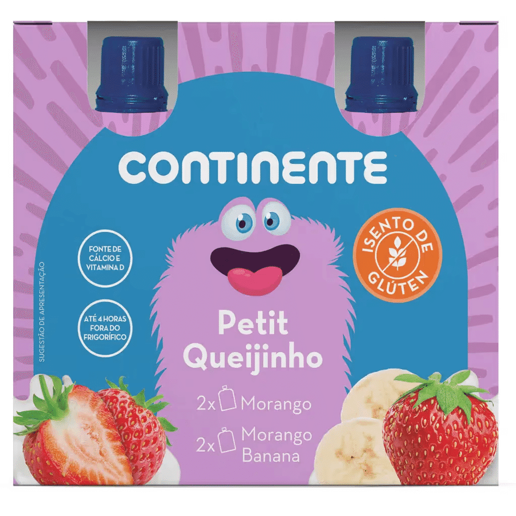 Queijinho com sabor Morango e Banana - CONTINENTE