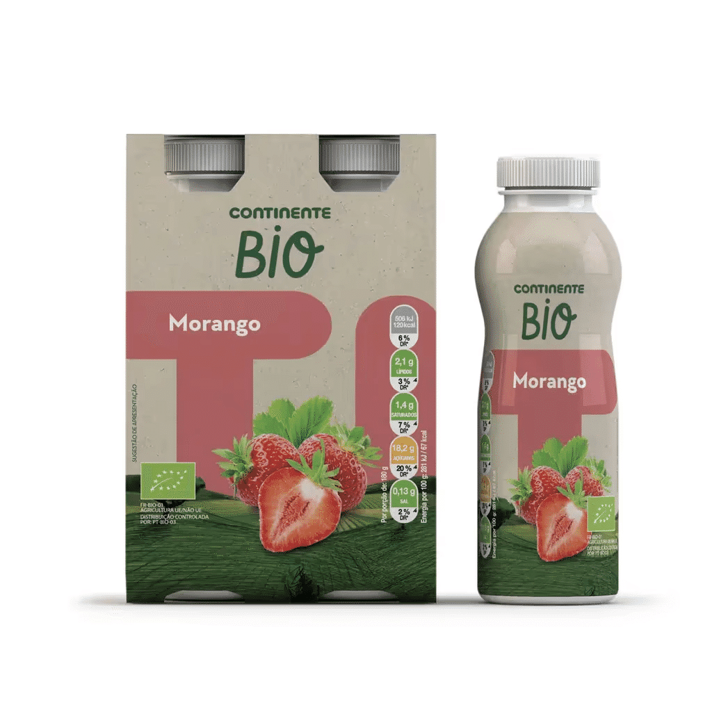 Iogurte Líquido Morango Biológico - CONTINENTE BIO
