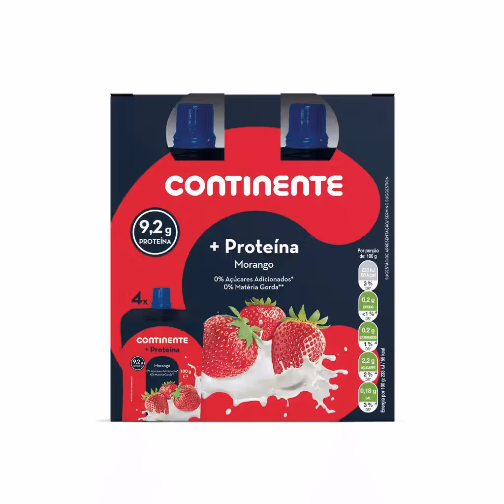 Iogurte Skyr Pouch Morango +proteína - CONTINENTE