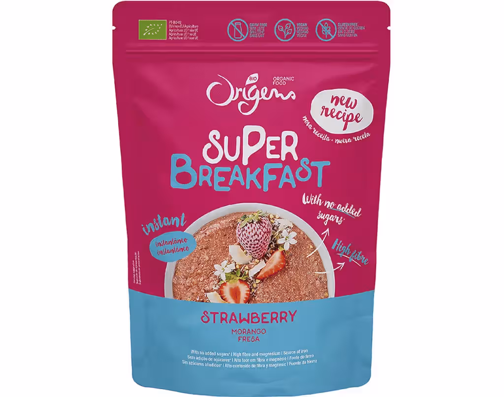 Mistura Vegetal Morango Sem Glúten 300g - ORIGENS BIO